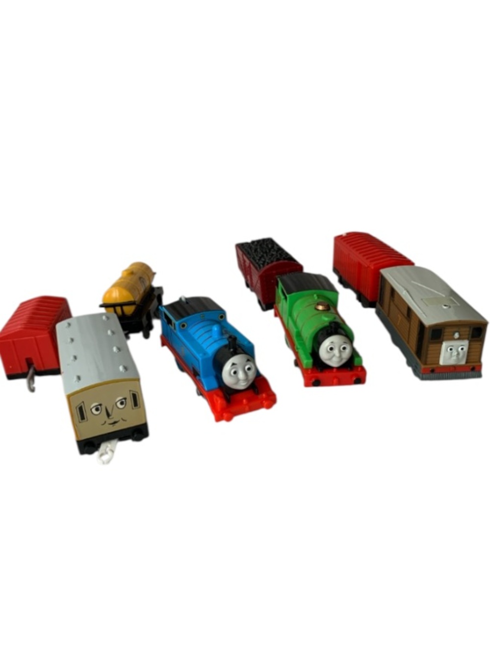 Thomas & Friends Push-Along Train Lot - Thomas, Percy, Toby & Cars